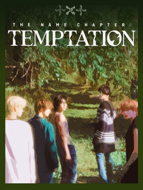 txt the name chapter temptation album redesign poster cover retro oil design Txt Temptation Album Cover, Streetwear Posters, Album Redesign, Txt Temptation, The Name Chapter Temptation, Name Chapter Temptation, Tshirt Streetwear, Kpop Merch, Cartoon Icons