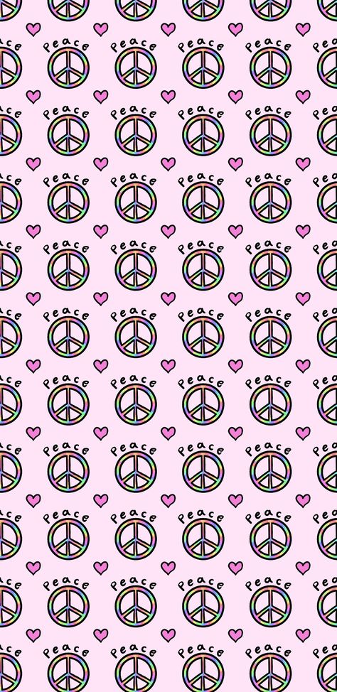 Peace Sign Wallpaper, Peace Wallpaper, Sign Wallpaper, Wallpaper Colorful, Wallpaper Pink, Love Wallpaper, Peace Sign, Pattern Wallpaper, Wallpaper Iphone