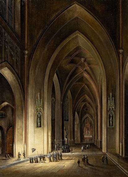 Gothic Church Interior, Temple Ruins, Gothic Cathedrals, Gothic Cathedral, Gothic Church, Castles Interior, Church Interior, Architecture Painting, Church Architecture