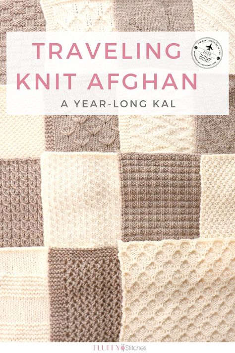 Knitting Blanket Squares, Traveling Knit Afghan, Traveling Afghan, Knit Squares, Knit Afghan Patterns, Blanket Squares, Knitting Quilt, Knit Afghan, Knitting 101