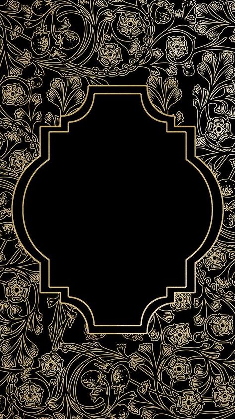 Leafy patterned frame phone wallpaper, black vintage background, remixed by rawpixel | premium image by rawpixel.com / ton Savethedate Background, Black Vintage Wallpaper, Black Vintage Background, Book Rebind, Phone Wallpaper Black, Book Rebinding, Art Nouveau Frame, Victorian Bath, Book Cover Design Template