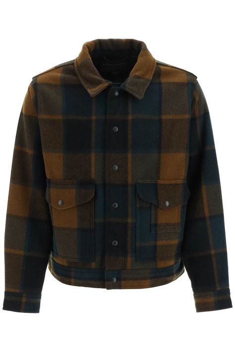 Filson mackinaw wool jacket Filson Mackinaw, Filson Mens, Plaid Brown, Work Jacket, Men's Outerwear, Work Jackets, Cut Shirts, Mens Outerwear, Black Plaid