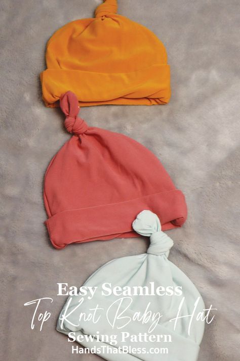 Free Baby Hat Pattern, Baby Hat Patterns Sewing, Baby Hats Sewing, Sewing Baby Projects, Sew Baby Clothes, Baby Clothes Diy Patterns, Free Baby Sewing Patterns, Baby Headbands Diy, Baby Bibs Patterns Free