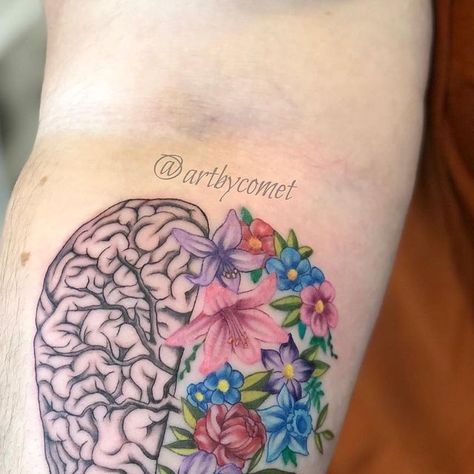 Health Tattoo Ideas, Survivor Tattoo, Brain Tattoo, Awareness Tattoo, Health Tattoo, Healing Tattoo, Tattoo Shows, Different Tattoos, Great Tattoos