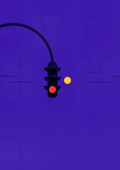 Conceptual Art Graphics, Traffic Light Illustration, Arte Jazz, Illustration Editorial, Traffic Lights, Illustration Portfolio, Conceptual Illustration, Commercial Art, Arte Inspo