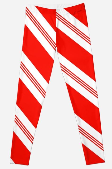 Candy Cane Stripes Leggins • Also buy this artwork on apparel, stickers, phone cases, and more. Candy Cane Stripes, Christmas Leggings, Leggings Design, Candy Canes, Christmas Morning, Gifts Holiday, All Things Christmas, Candy Cane, Artwork Prints