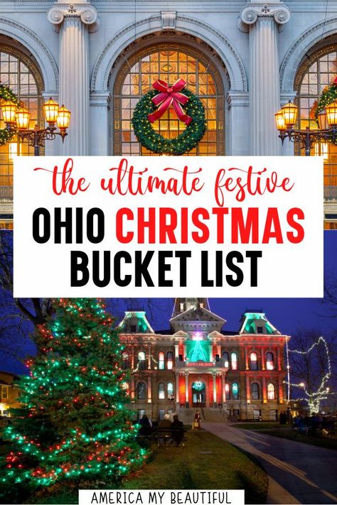 Cincinnati Ohio Christmas, Christmas In Cleveland Ohio, Christmas In Ohio, Ohio Bucket List, Places To Visit In Ohio, Christmas Bucket List Ideas, Cincinatti Ohio, Things To Do In Ohio, Ohio Christmas