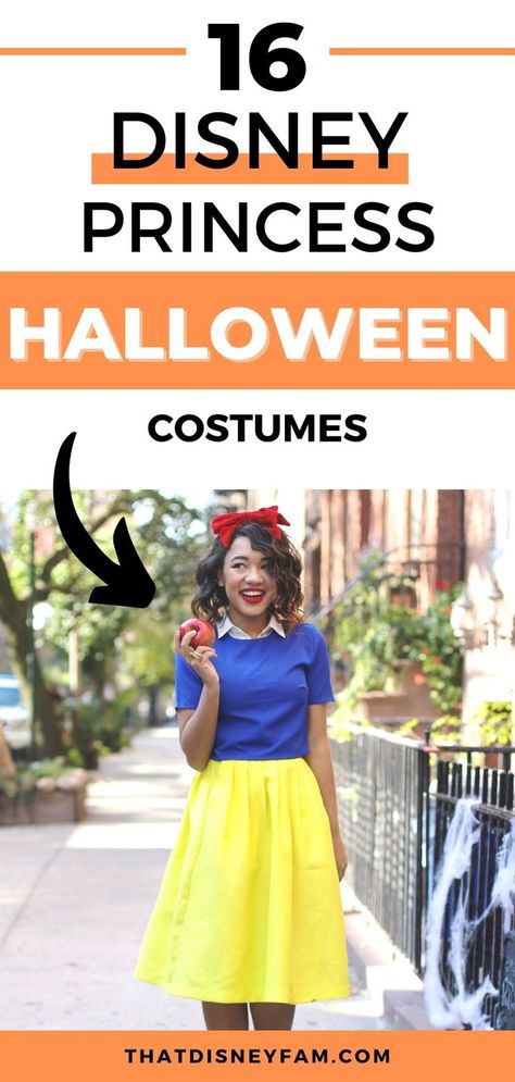 woman standing on sidewalk Disney Halloween Costumes Diy, Disney Princess Adult Costume, Diy Disney Princess Costume, Easy Disney Costumes, Disney Costumes For Women, Disney Costume Ideas, Best Disney Princess, Diy Princess Costume, Cute Disney Princess