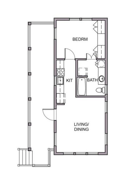 Creative Tiny House Design: Pushing Boundaries Cottage Court, One Bedroom House Plans, 1 Bedroom House Plans, One Bedroom House, Narrow Lot House, 1 Bedroom House, Shed To Tiny House, Tiny House Layout, Best Tiny House