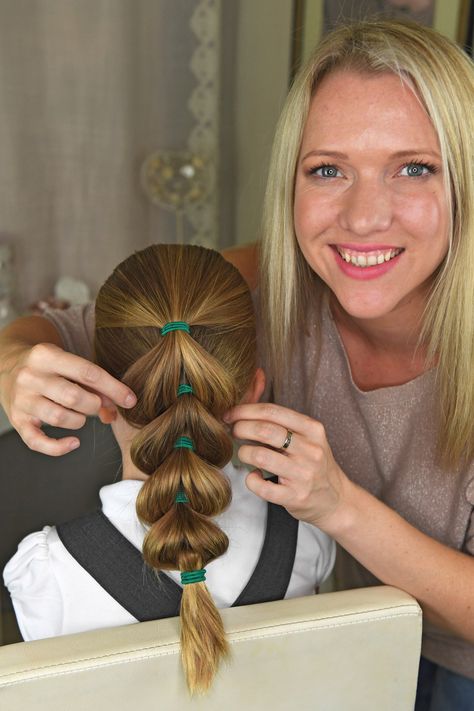 Beth says this hairstyle is ideal for sporty girls Trendy We Fryzurach, Easy Hairstyles For Kids, Girl Hair Dos, Cute Hairstyles For School, Easy Hairdos, Easy Hairstyles For School, Easy Hairstyles For Medium Hair, School Hairstyles, Julianne Hough