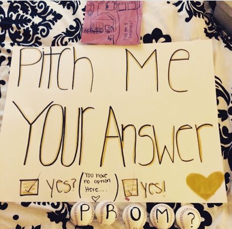 Homecoming Proposal Ideas Baseball, Promposal Ideas For Her, Softball Promposal, Baseball Promposal, Sadies Proposal, Sadies Dance, Prom Invites, Cute Promposals, Homecoming Dates