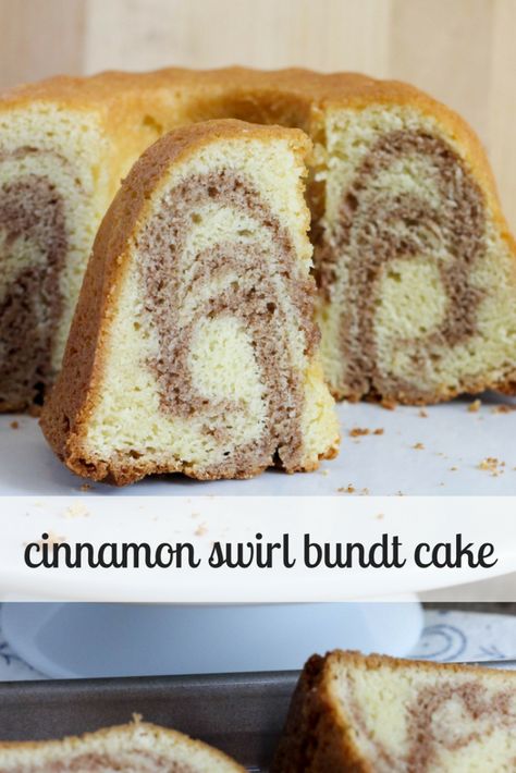 The perfect #Cinnamon Swirl #Bundt Cake for breakfast, lunch, or dinner, let alone #dessert! | Dough-Eyed Cinnamon Swirl Bundt Cake, Swirl Bundt Cake, Bundt Pan Recipes, High Altitude Baking, Cake For Breakfast, Cinnamon Cake, Pecan Cake, Bundt Cakes Recipes, Cinnamon Swirl