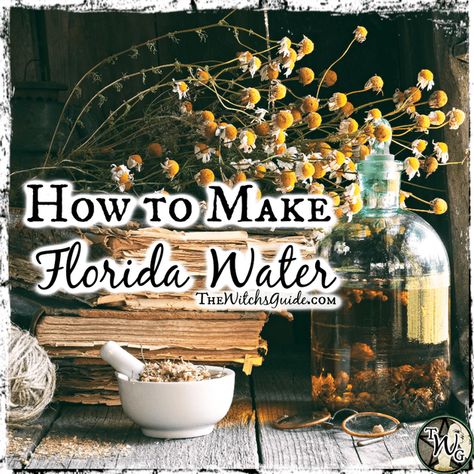 If you’ve been in the spiritual community for any amount of time, you have most likely heard of Florida Water. But you may be wondering: what is it? What does it do? Where does it come from? No, it’s not water from the tap of a Florida home in the Southern United States! It’s comical how many people have this as their first thought, and it does make sense. But what's really the reason for the name? So today, we’ll go through the history and uses of Florida Water, plus an easy recipe. What is Flo Florida Water Recipe, Witchcraft Oils, Witchcraft Diy, Spiritual Community, Southern United States, Clean Crafts, Florida Water, Herbal Apothecary, Bergamot Oil