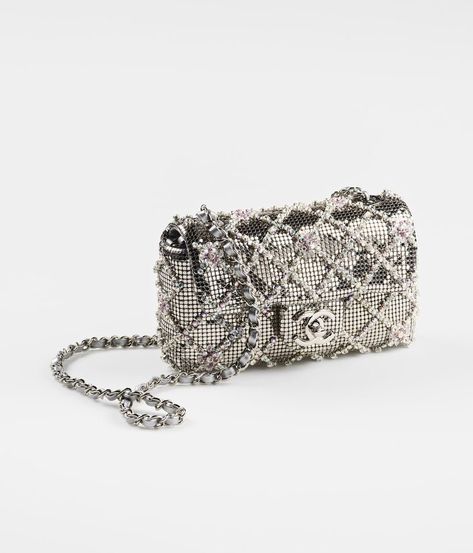 Chanel Metallic Bag, Bag Sticker, Metallic Mesh, Jewelry Chanel, Mode Chanel, Chanel Store, Fashion Chanel, Chanel Official, Chanel Official Website