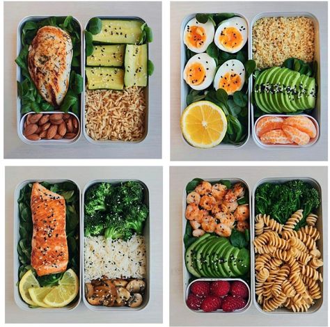 Déjeuner Healthy Midi, Lunch Box Meal Prep, Meal Prep Snacks, Healthy Lunch Snacks, Healthy Food Menu, Healthy Lunch Meal Prep, Healthy Lunchbox, Easy Healthy Meal Prep, Makanan Diet