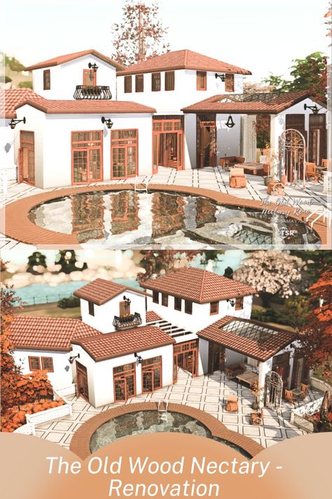 The Sims 4 Tartosa Spanish Villa for a family.CC Lot. This is a 2 Bedrooms Beauty Tartosa World Villa perfect for a family of three. Surrounded by beautiful landscaping and a patios with an amazing pool. Lot size: 40/30 Custom Content was used (NoCC). https://www.thesimsresource.com/downloads/1672126 www.thesimsresource.com - @thesimsresource @Moniamay72 #TS4 #ts4lots #tsr #TheSims #sims4 #thesims4 #Moniamay72 #thesims4lots #traditional #cc #sims4build #TheSimsResource #tartosa Sims 4 Medditeranean Cc, Sims 4 Tartosa Mansion, Sims 4 Greek Villa, The Old Salt House Renovation Sims 4, Sims Spanish Villa, Sims 4 Villa Floor Plans, Sims 4 Caribbean Cc, Spanish Villa Sims 4, Sims Spanish House