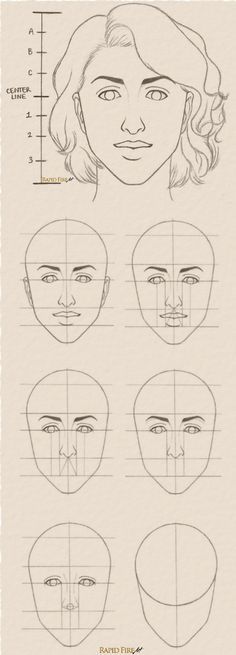 Tutorial: How to draw Female Face Step  by Step See full tutorial here: http://rapidfireart.com/2017/03/03/how-to-draw-a-female-face/ How To Draw Faces, Men Sketch, Portrait Au Crayon, Portrait Tutorial, Draw Faces, Pencil Portrait Drawing, Sketch Fashion, 얼굴 드로잉, Drawing Tutorial Face