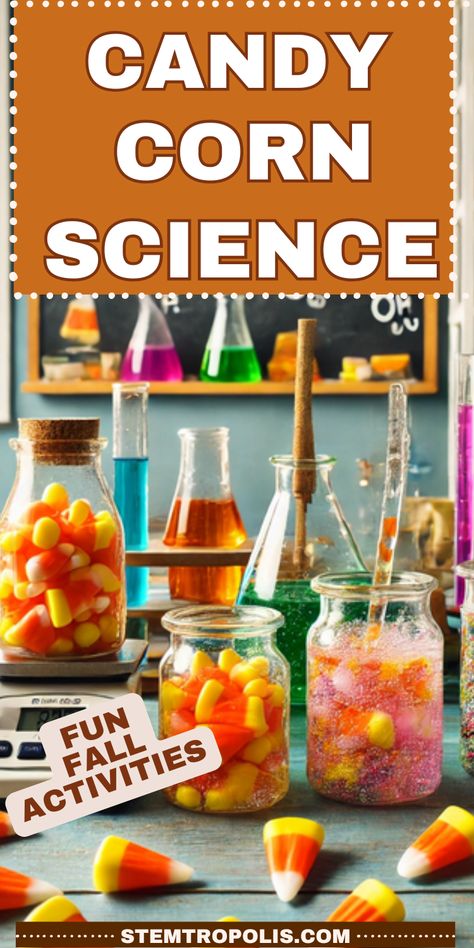 Looking for 🎉 fun experiments for kids this fall? Check out our candy corn science experiments, perfect for Halloween STEM activities! From dissolving candy corn to creating a 🎯 pumpkin candy catapult, these hands-on candy experiments are ideal for preschool, kindergarten, and first grade. Whether you're exploring candy corn STEM or Halloween science, these activities will engage kids with fall science fun. Try them in class or at home for exciting Halloween science experiments! 👻 🎃 Halloween Candy Experiments, Halloween Science Experiments For Kindergarten, Candy Corn Science Preschool, Toddler Halloween Experiments, 3rd Grade Halloween Science Experiments, Fall Science Experiments For Kindergarten, Preschool Fall Experiments, Science Halloween Experiments, Fall Preschool Science Activities