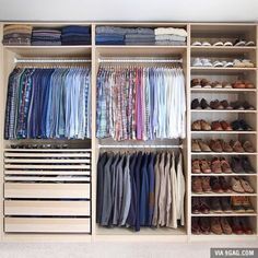 Gentlemen goals! - Funny | Closet remodel, Closet layout, Wardrobe room Room Closet Door Ideas, Small Bedroom Cupboards, Shelves Laundry Room, Storage Laundry Room, Closet Door Ideas, Mens Wardrobe, Bedroom Wardrobe Design, Bedroom Cupboard, Laundry Room Closet