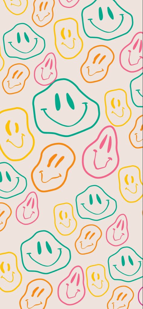 Droopy Smiley Face Wallpaper, Drippy Smiley Face Wallpaper, Smiley Faces Wallpaper, Droopy Smiley Faces, Groovy Wallpaper, Classroom Slides, Preppy Collage, Weird Smile, Smiley Face Wallpaper