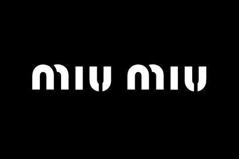 Italo Lupi - Miu Miu Logotype 1993  Designed for Miuccia Prada’s fashion brand. Here, Lupi shows his great talent by graphically emphasizing the allitteration through the repetition of a few identical elements. It has already become a world classic. And Lupi still minimize: “I designed it in five minutes.” Fashion Brand Logos, Umbrella Logo, Miu Miu Logo, Advertising Graphics, Fashion Logo Branding, Corporate Image, Campaign Logo, Typography Layout, Learning Graphic Design