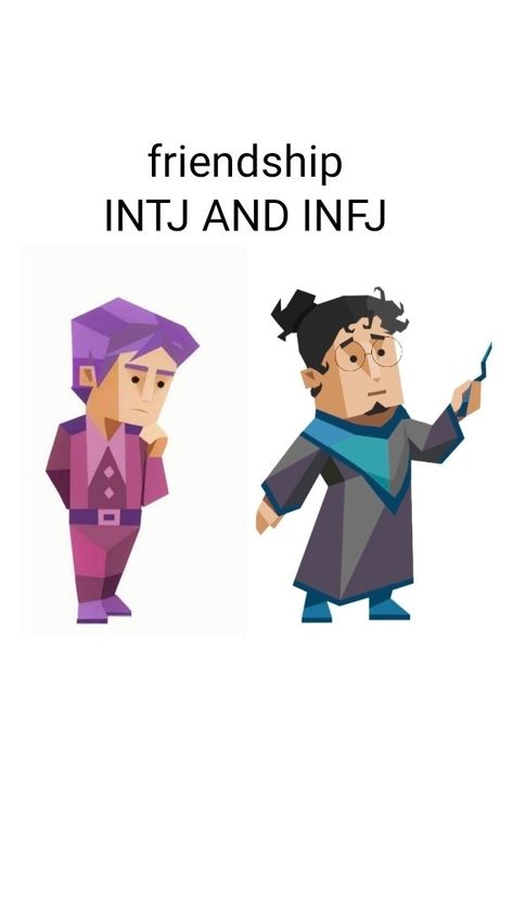 Infj Intj Fan Art, Infj Intj, Infj Characters, Infj Humor, Mbti Fanart, Intj And Infj, Mbti Personality, Personality Type, Intj