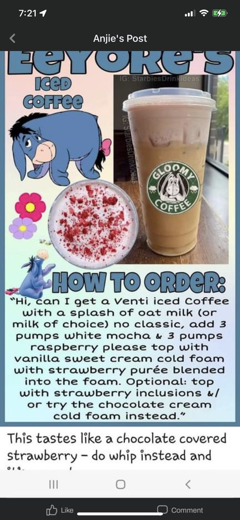 Starbucks Secret Menu Drinks Halloween, Disney Princess Starbucks Drinks, Starbucks Character Drinks, Disney Inspired Starbucks Drinks, Disney Starbucks Drinks, Starbucks Halloween Drinks, Starbies Drinks, Starbucks Ideas, Copycat Starbucks Drinks