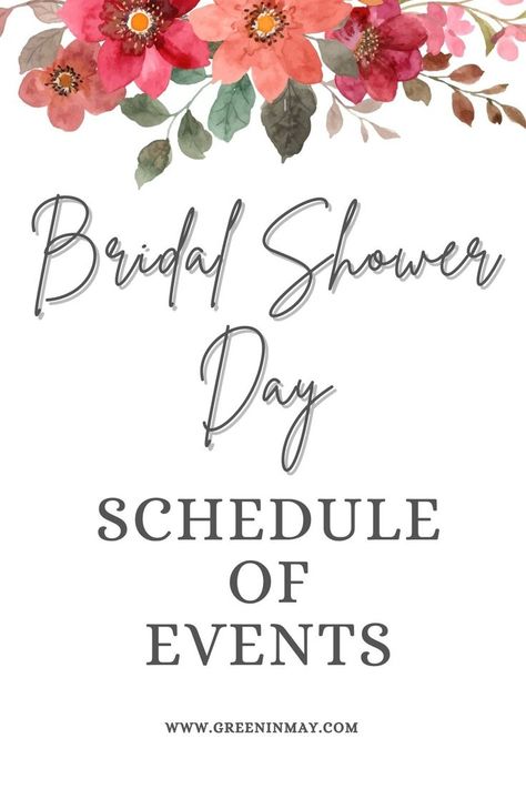 A Well-Planned Bridal Shower: Schedule of Events for the Perfect Day Bridal Shower Schedule, Shower Schedule, Bridal Shower Timeline, Bridal Shower Planner, Bridal Shower Champagne, Schedule Of Events, Bridal Shower Planning, Bridal Shower Inspiration, Day Schedule