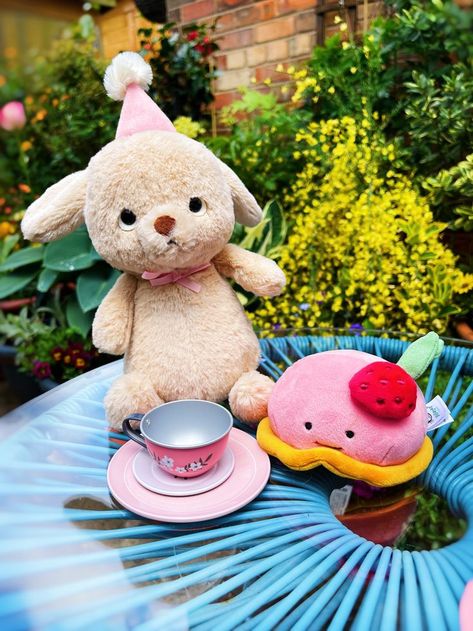 Tea Party anyone? Jollipop Puppy asked Pretty Patisserie Dome Framboise to join their celebration but it might not be a friendly invitation 😳 

This snuggly puppy has floppy ears and a tubby tum in soft light short beige fur.

Decked out in a pale pink velvet hat with matching ribbon and a cream pompom, this pretty pup is here to celebrate! Jellycat Toys, Garden Tea Party, Velvet Hat, Tea Party Garden, Floppy Ears, Pink Velvet, Soft Lighting, Pale Pink, Tea Party