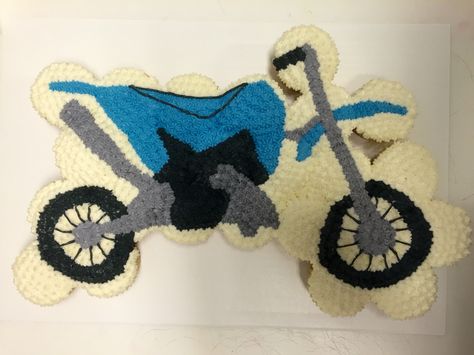 Dirt Bike Cupcake Cake, Dirt Bike Cupcakes, Bike Cakes, Pull Apart Cupcakes, How To Make Cupcakes, Cupcake Designs, 4 Wheeler, Cupcake Cake, 6th Birthday Parties