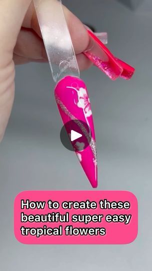 Gel Nail Art Tutorial, Art Tutorial For Beginners, Secret Nails, Hibiscus Flower, Nail Art Tutorial, Gel Nail Art, Art Tutorial, Hibiscus Flowers, Holiday Nails