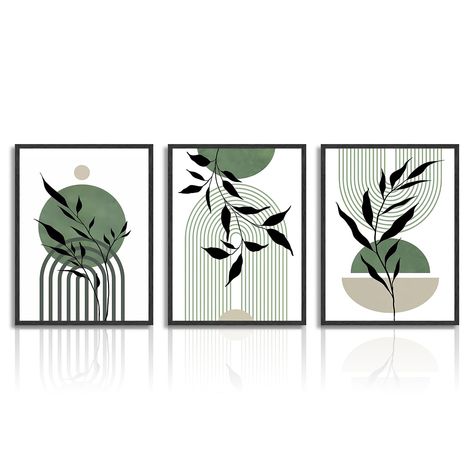 PRICES MAY VARY. Sage Green Boho Poster: 12x16 inches / 30x40 cm, Unframed, Set of 3. The boho room decor will create a welcoming vibe into your home space. Perfect Decoration: The simple geometric pattern with plants, and the elegant tones make it easy to mix and match most home decor styles, such as Bohemian style decor, mid-century wall decor, modern wall art decor and more. Great Gift Idea: The botanical wall art can be a wonderful wedding gift, housewarming gift, anniversary gift, couple-br Small Wall Art Decor, Sage Room Decor, Boho House Decor, Mid Century Wall Decor, Poster For Bedroom, Minimalist Canvas Art, Bohemian Style Decor, Neutral Wall Decor, Simple Geometric Pattern