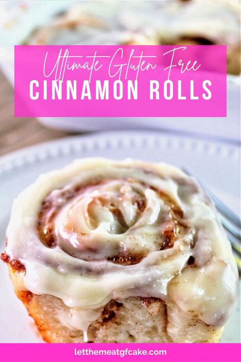 Cinnabon, who? These Ultimate Gluten Free Cinnamon Rolls will put Cinnabon to shame! Warm, gooey, and SOFT, you won’t believe they’re gluten free. Best Gluten Free Cake Recipe, Gluten Free Cinnamon Rolls Recipe, Gluten Free Sugar Free Recipes, Gluten Recipes, Homemade Gluten Free Bread, Gluten Free Cinnamon, Gluten Free Cinnamon Rolls, Gluten Free Yeast Free, Gluten Free Donuts