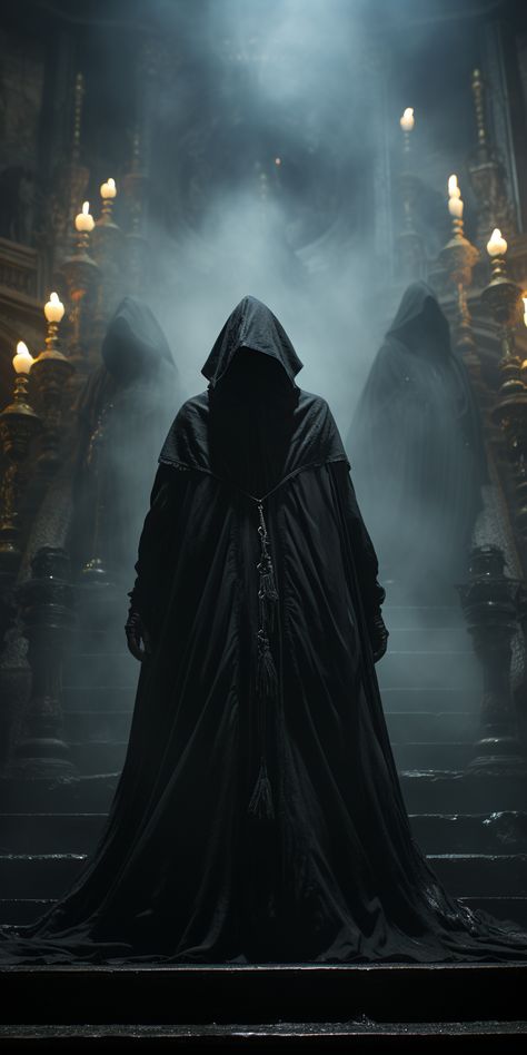 Featured Midjourney Visual curated by ThetaCursed, License: CC BY-NC 4.0 Cloaked Man Art, Gothic Fashion Men, Grim Reaper Art, Black Cloak, Zombie Art, Gothic Fantasy Art, Dark Artwork, Iphone Wallpaper Sky, Deep Art