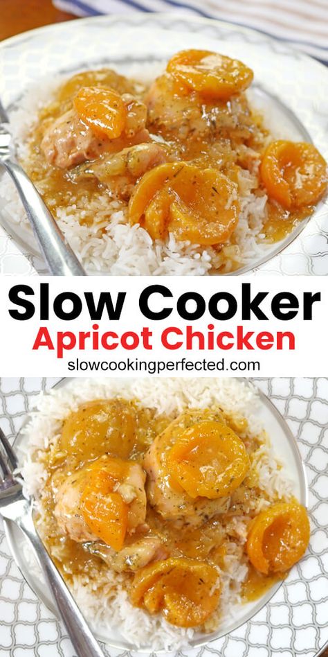 Apricot Chicken Slow Cooker, Slow Cooker Apricot Chicken, Crockpot Whole Chicken Recipes, Chicken Rissoles, Coconut Curry Chicken Recipes, Apricot Chicken Recipes, Food Savoury, Slow Cooker Lamb, Apricot Chicken