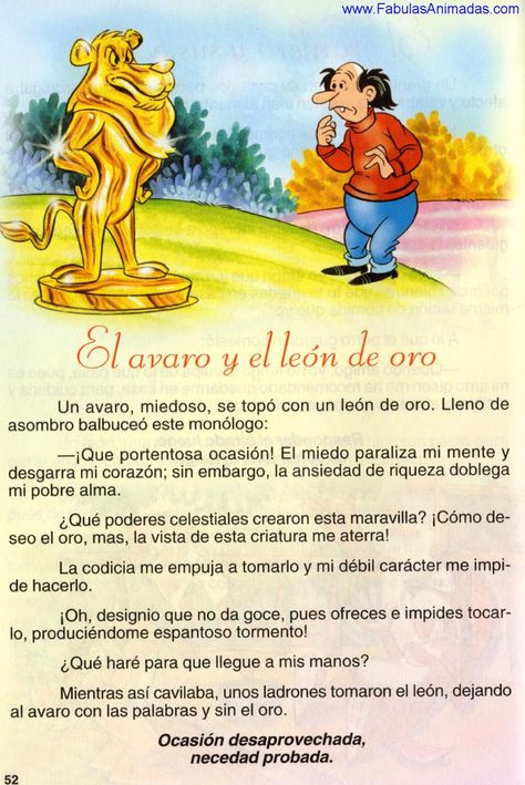 El Ávaro y El León De Oro Spanish Books, Miguel Angel, Elementary Education, Stories For Kids, Short Stories, Winnie The Pooh, Comics, Disney Characters, Books