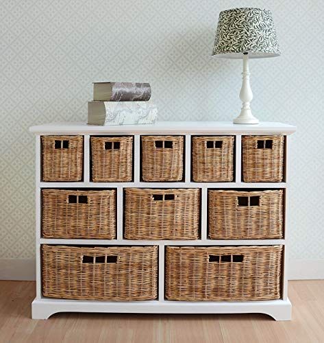 Wicker Basket Storage Unit, Cube Storage Baskets, African Furniture, Wicker Chest, Basket Drawers, White Chest Of Drawers, Shelf Baskets Storage, Drawer Storage Unit, Wicker Bedroom