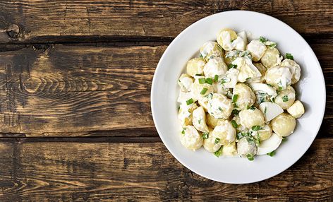 Alexandre Dumas Potato Salad Recipe | James Beard Foundation Ina Garten Potato Salad, Southern Potato Salad, Potato Frittata, Potato Varieties, Creamy Potato Salad, Fresh Potato, Ina Garten Recipes, Potato Salad Recipe, Alexandre Dumas