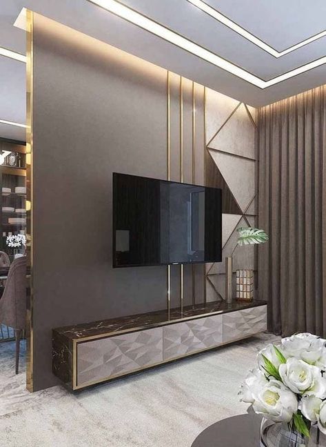 Tv Kastenwanden, Modern Tv Unit Designs, Tv Unit Design Modern, Sideboard Modern, Modern Tv Wall Units, Tv Unit Interior Design, Modern Tv Units, Modern Tv Wall, Living Room Tv Unit Designs