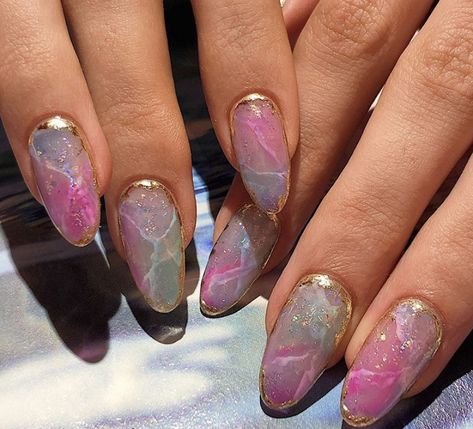 Quartz Nail, Beautiful Nail Designs, Cute Nail Art, Marble Nails, Minimalist Nails, Dream Nails, Nail Art Inspiration, Manicure E Pedicure, Nails Designs