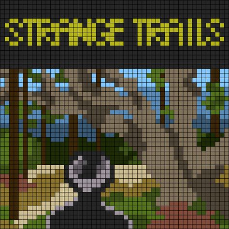 Album Cover Tapestry Crochet, Album Cover Crochet Grid, Album Alpha Pattern, Album Cover Alpha Pattern, Album Cover Pixel Art, Strange Trails, Crochet Music, Lord Huron, Cover Music