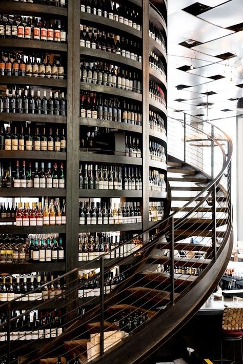 Stairway to heaven - Our wine tower at Purple Cafe & Wine Bar 🍷Seattle Purple Cafe, Wine Tower, Liquor Storage, Shopping Mall Design, Eastern Washington, Commercial Complex, Mall Design, Wine Store, Stairway To Heaven