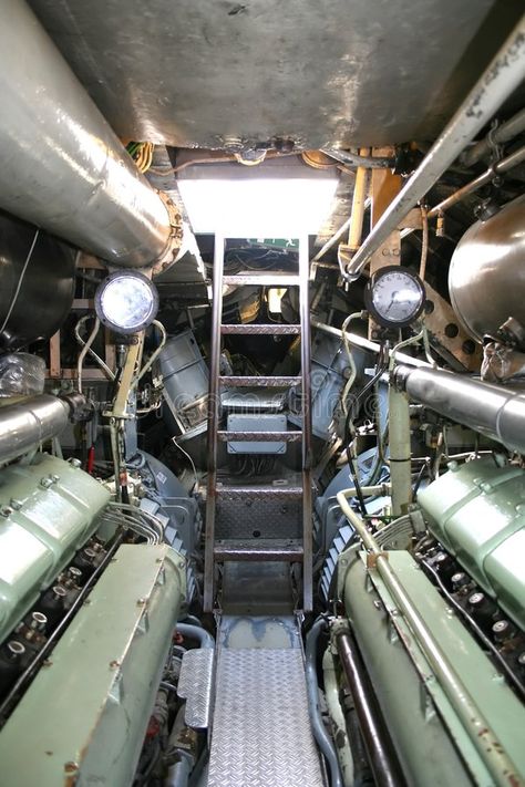 Inside German submarine. View from inside an old German war submarine #Sponsored , #Ad, #SPONSORED, #German, #View, #war, #submarine Old Submarine, Submarine Aesthetic, German Submarines, Business Card Branding, Submarine, Art Room, Stock Photography, Stock Photos