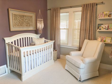 Mauve and blush pink nursery Blush And Mauve Nursery, Dusty Purple Nursery Ideas, Nursery Ideas Mauve, Mauve Purple Nursery, Dusty Mauve Nursery, Mauve Nursery Decor, Mauve Baby Girl Nursery, Mauve Pink Nursery, Mauve Nursery Ideas