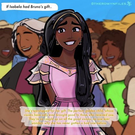 Isabella Fanart, Disney Reimagined, Isabela Madrigal, Disney Au, Disney Theory, Disney Encanto, Disney Animated Movies, Disney Crossovers, Cartoon As Anime