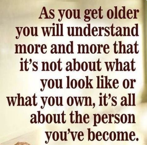 To many worry to impress others on how they look, instead of worrying about becoming a better person on the inside. Beauty starts within and materialistic things only cover up, the ugliness you try to hide from others. Grow older and wiser gracefully, based upon the mercy we are given daily. Wiser Quotes, Make Peace, Lesson Quotes, Life Lesson Quotes, Understanding Yourself, Getting Old, Great Quotes, True Quotes, Life Lessons