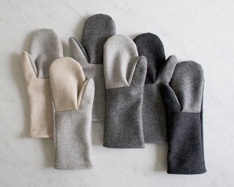 Simple Felted Wool Mittens in Lana Cotta Canberra | Purl Soho Fleece Crafts, Purl Bee, Recycled Sweaters, Needle Felting Tutorials, Purl Soho, Wool Mittens, Yarn Thread, Mittens Pattern, Felting Tutorials