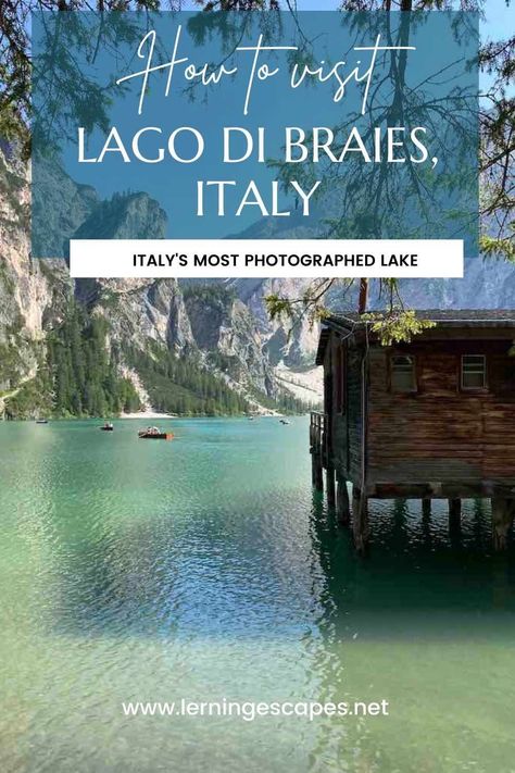 Lake Braies, Best Places In Italy, Italy Culture, Dolomites Italy, Things To Do In Italy, Mountain Lakes, The Dolomites, Explore Italy, Places In Italy