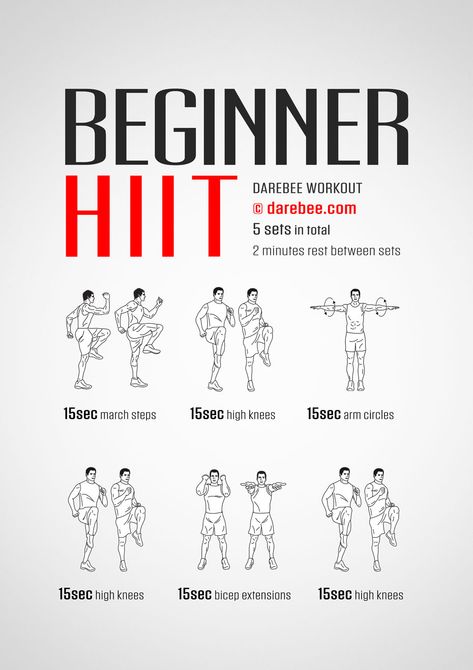 Hiit Workouts Beginners, Beginner Hiit Workout At Home Low Impact, Easy Morning Stretches, Endomorph Workout, Beginner Hiit Workout, Darbee Workout, Beginner Hiit, Hiit For Beginners, Hiit Workouts For Men