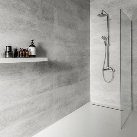 Grey Stone Kerradeco Wall Panel Wet Wall Shower Panels, Bathroom Paneling, Wall Cladding Panels, Bathroom Wall Panels, Shower Wall Panels, Cladding Panels, Pvc Wall Panels, Wall Panelling, Pvc Panels